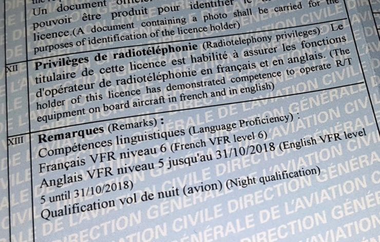 Licence PPL : section langues